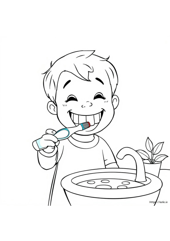 Coloriage Je Me Brosse Les Dents