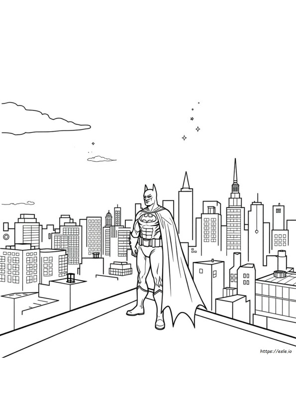Easy Batman Coloring Pages