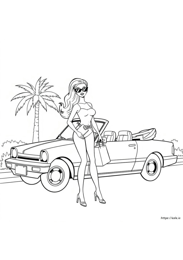 Retro 90S Barbie Coloring Pages