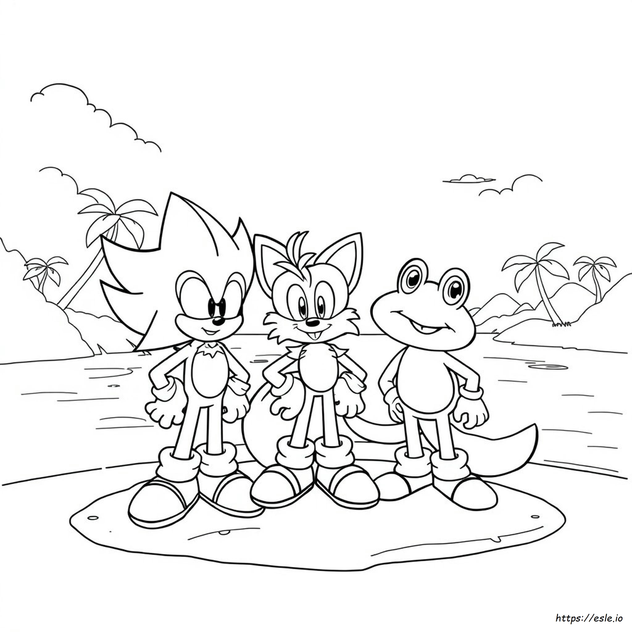 All Sonic Characters Colouring Pages