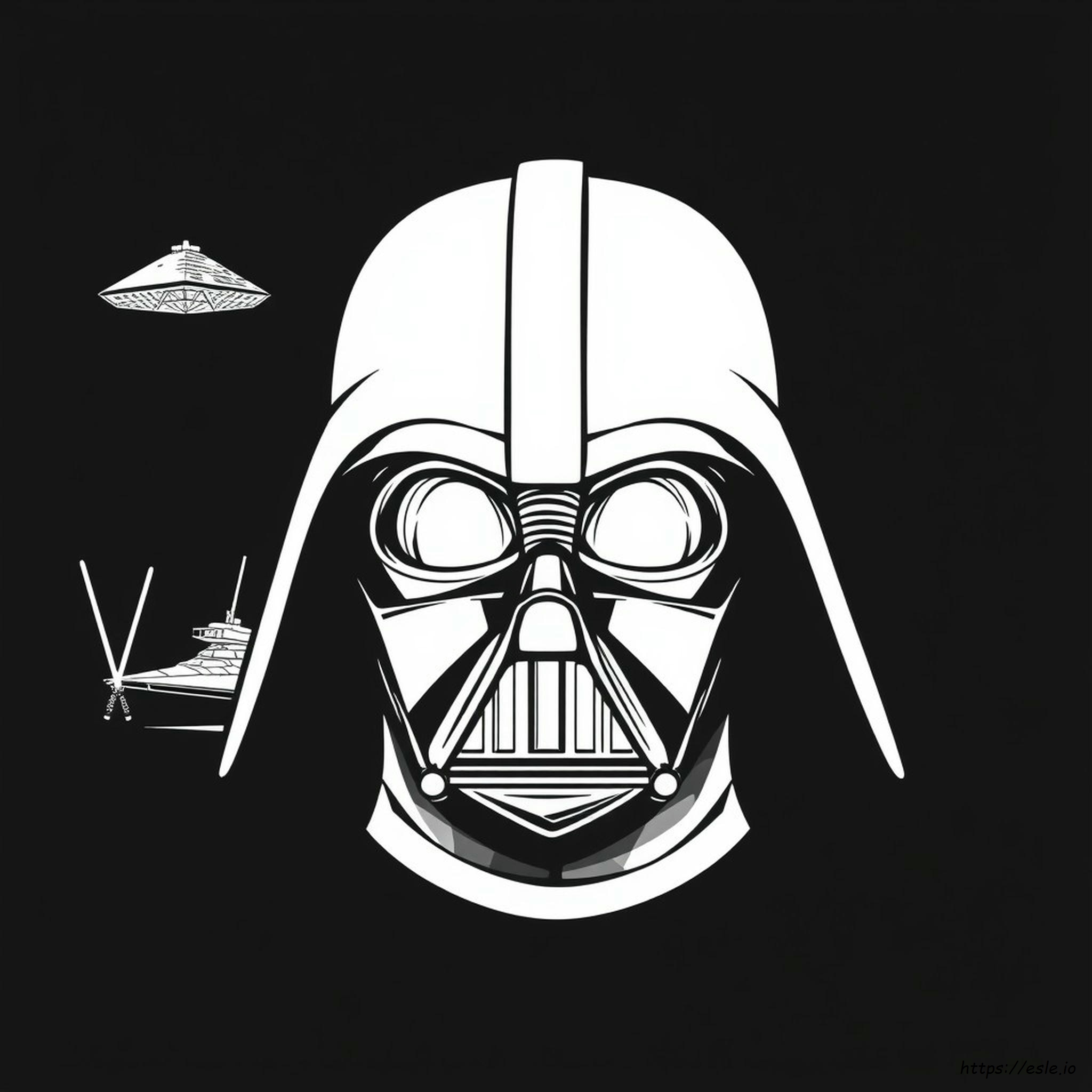 Darth Vader Mask Coloring Page