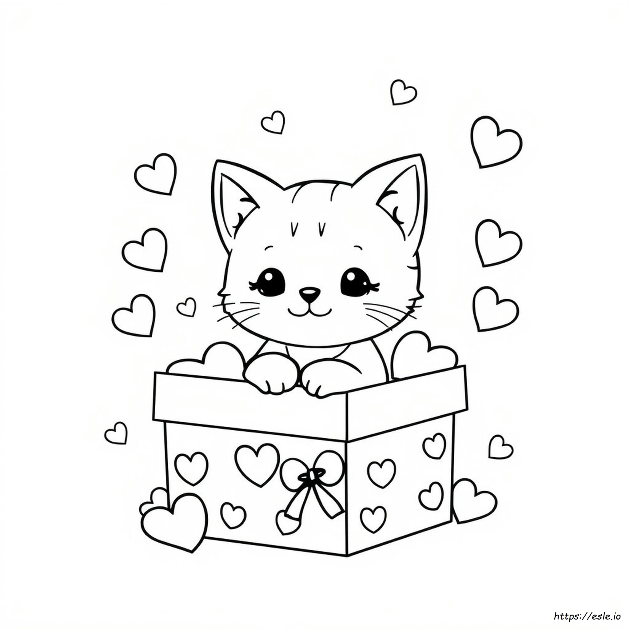 Coloriage Chat Kawaii À Imprimer