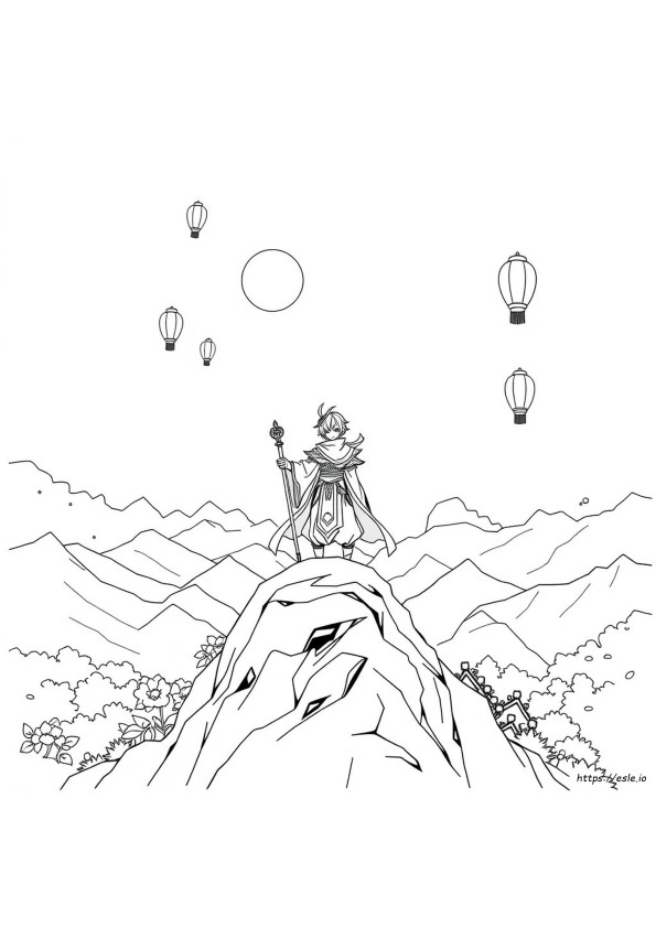 Genshin Impact Colouring Pages