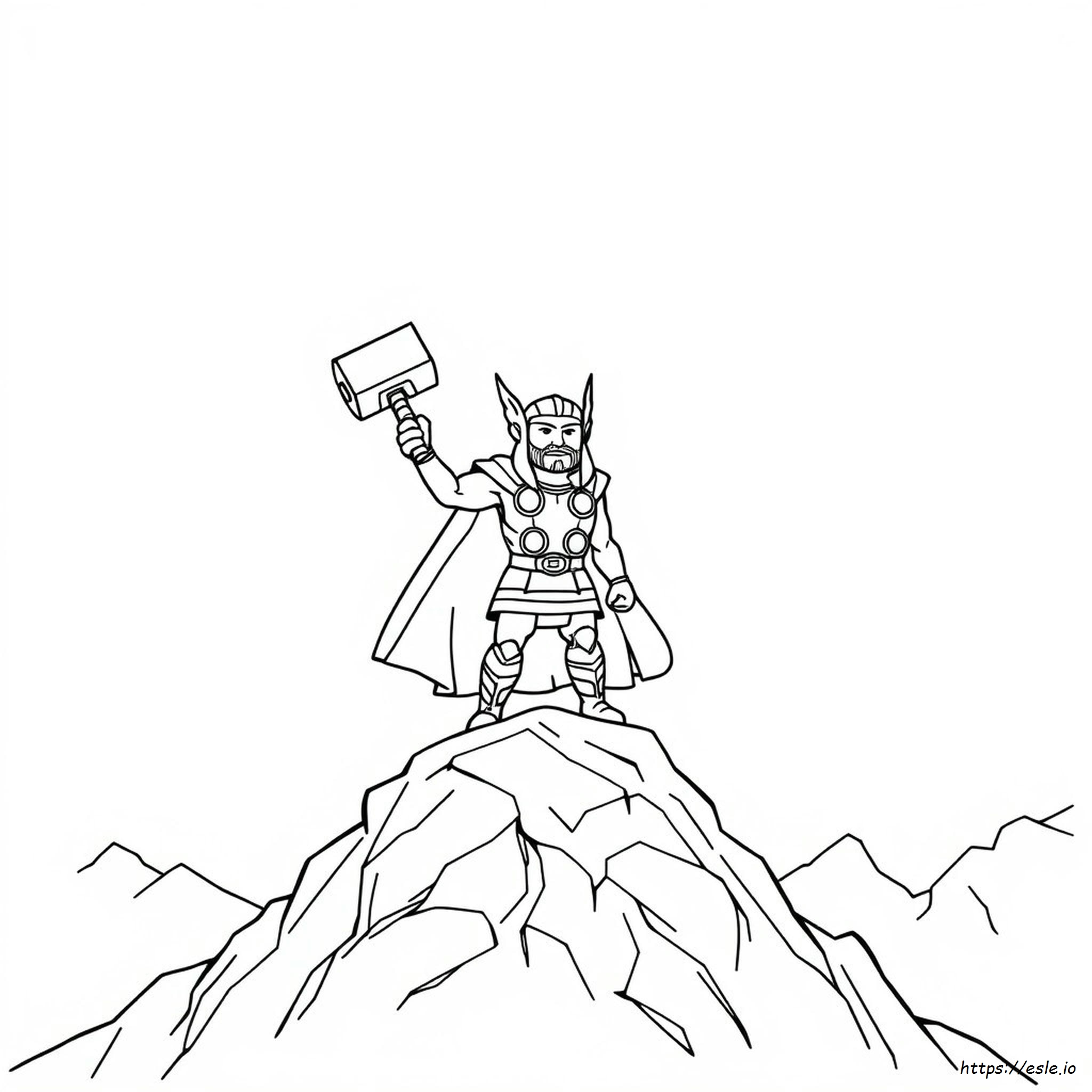 Coloriage Thor Facile