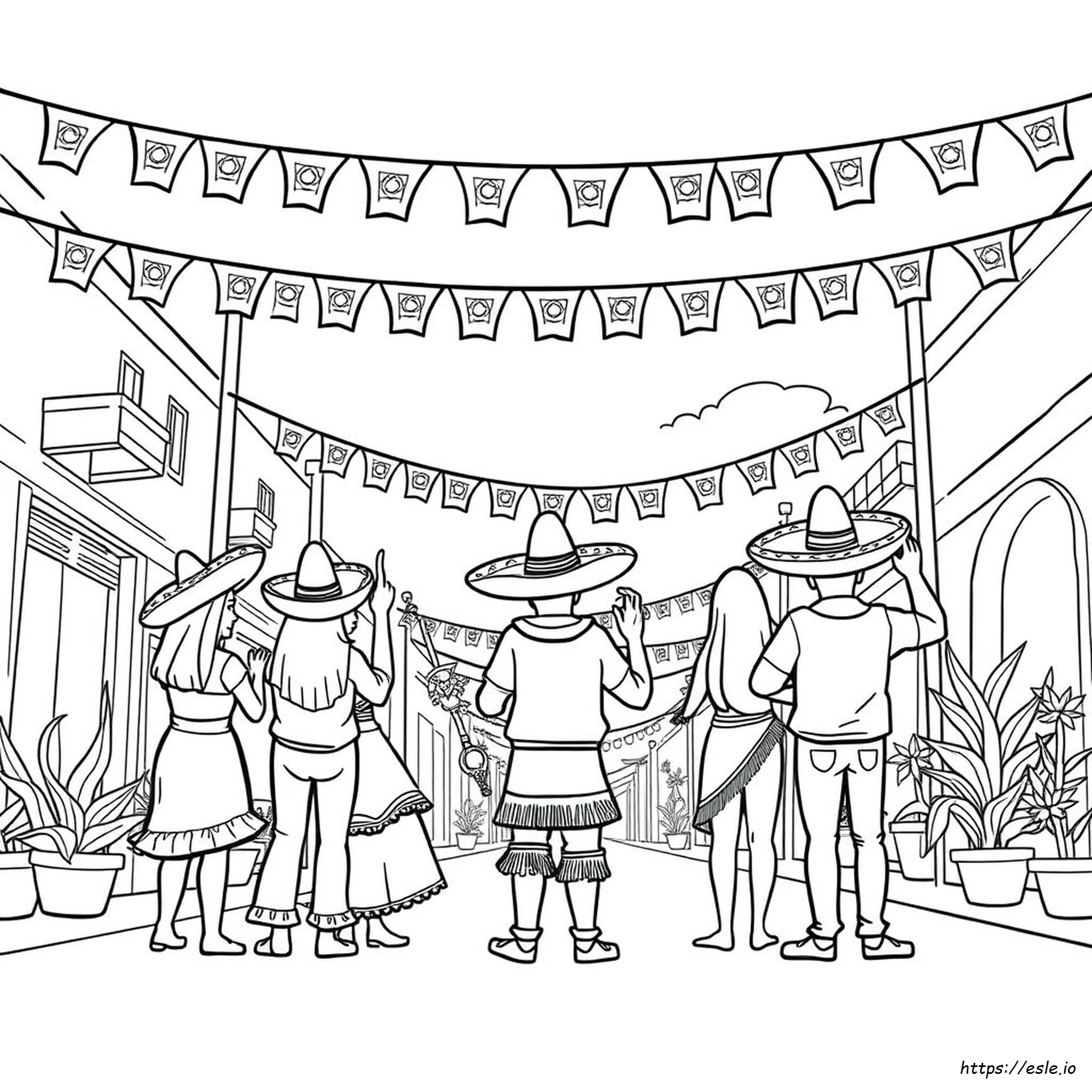 Fiesta Cinco De Mayo Coloring Page - Free Printable
