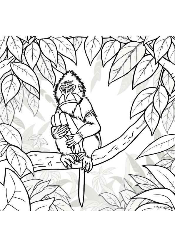 Coloriage Mandrill