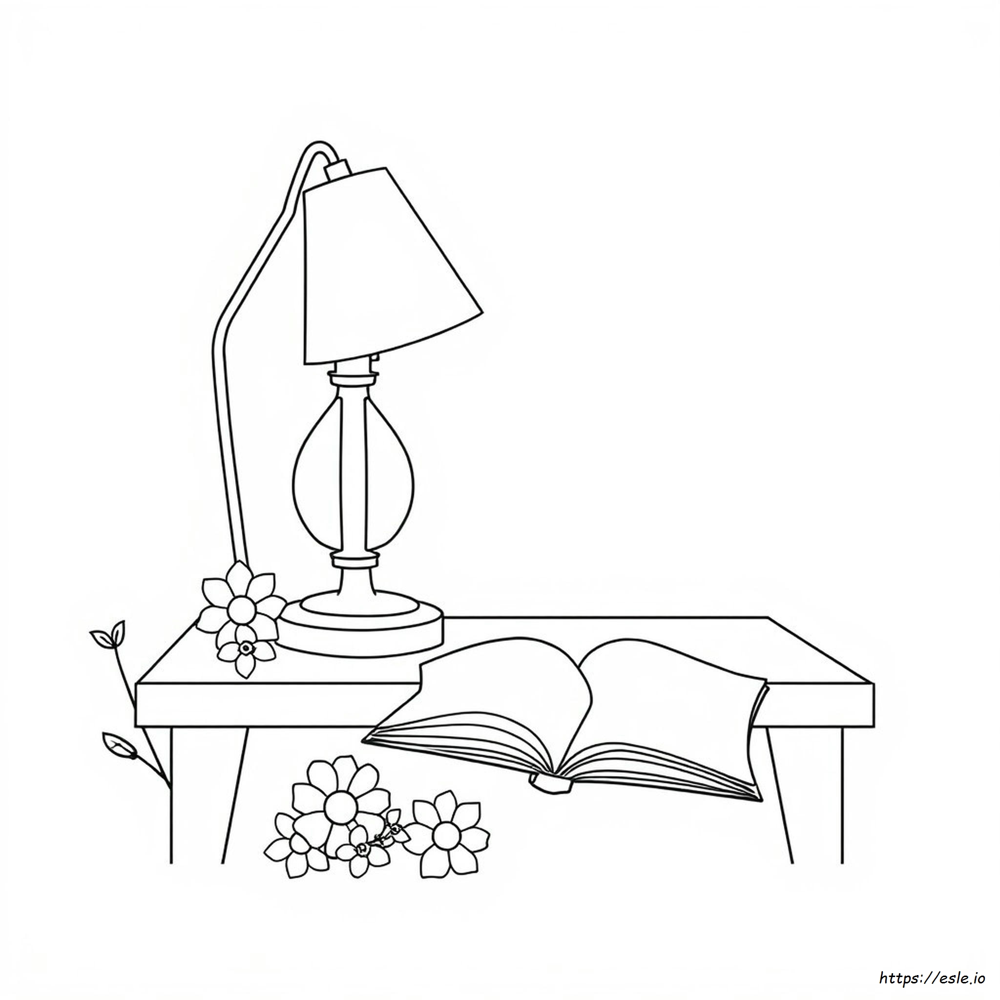 Printable Lamp Coloring Page - Free PDF