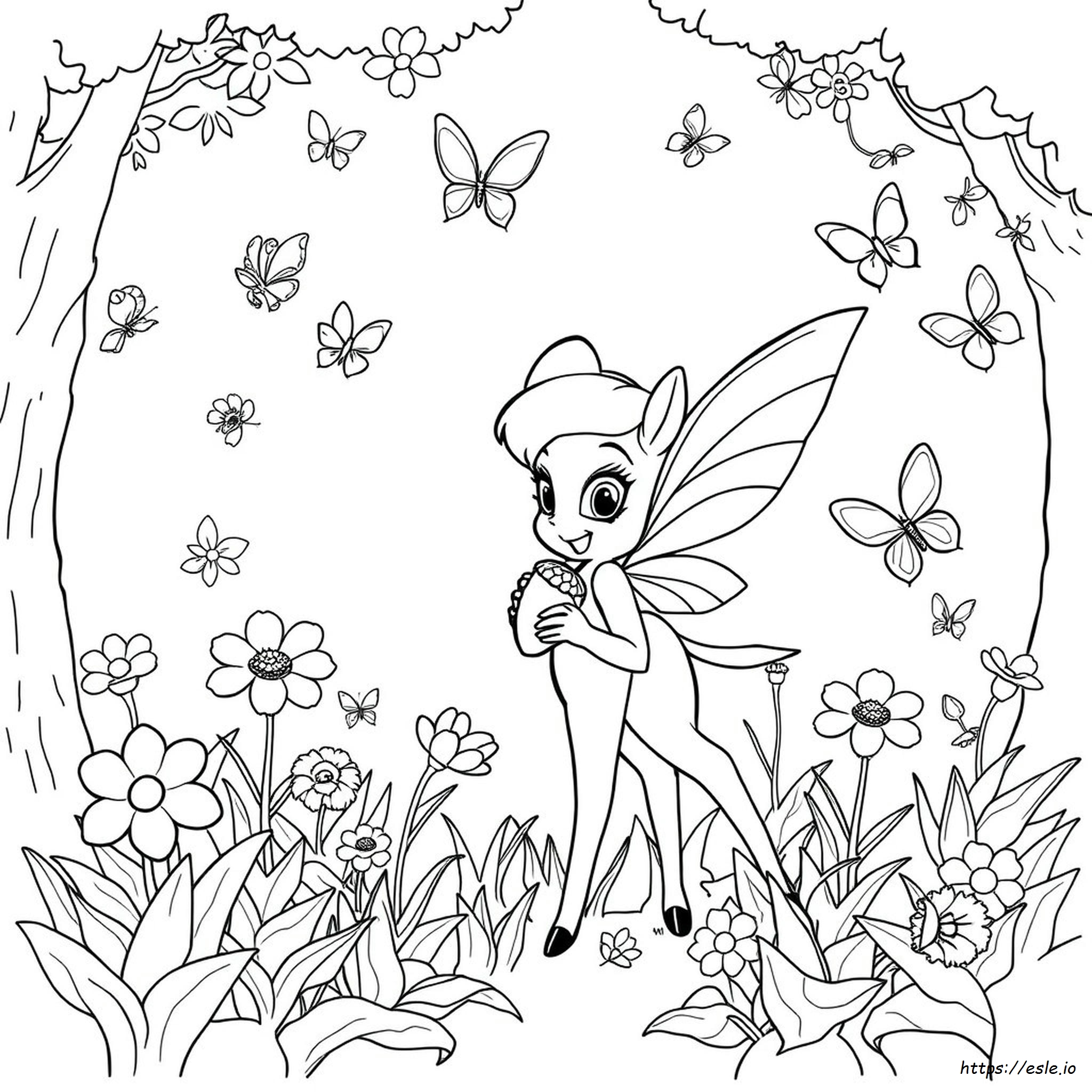 Disney Fairies Coloring Pages Fawn