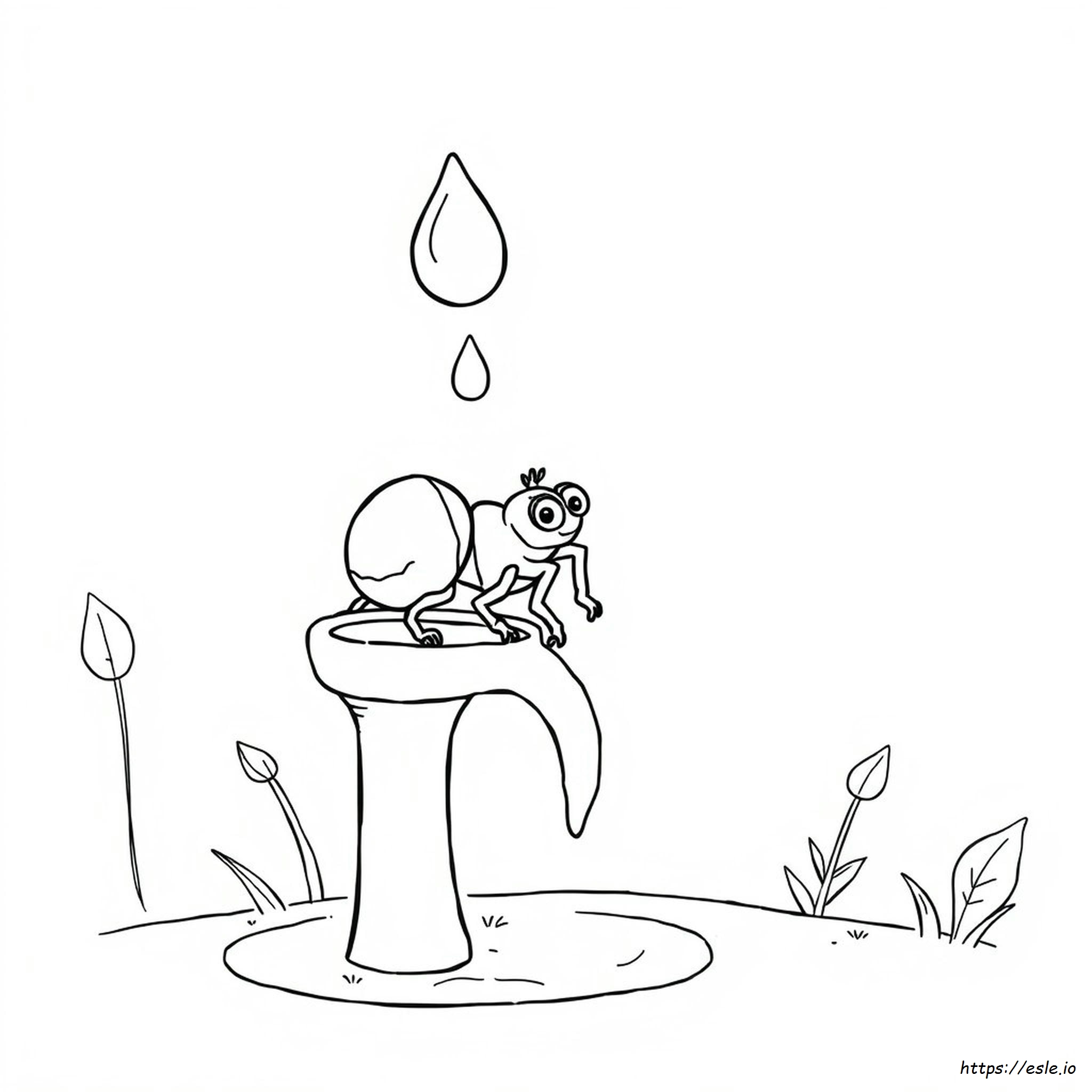 Itsy Bitsy Spider Nursery Rhyme Coloring Page