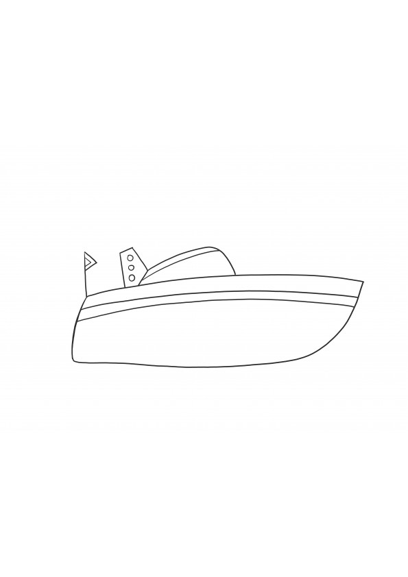 Super cool speed boat for boat lovers to print for free and color