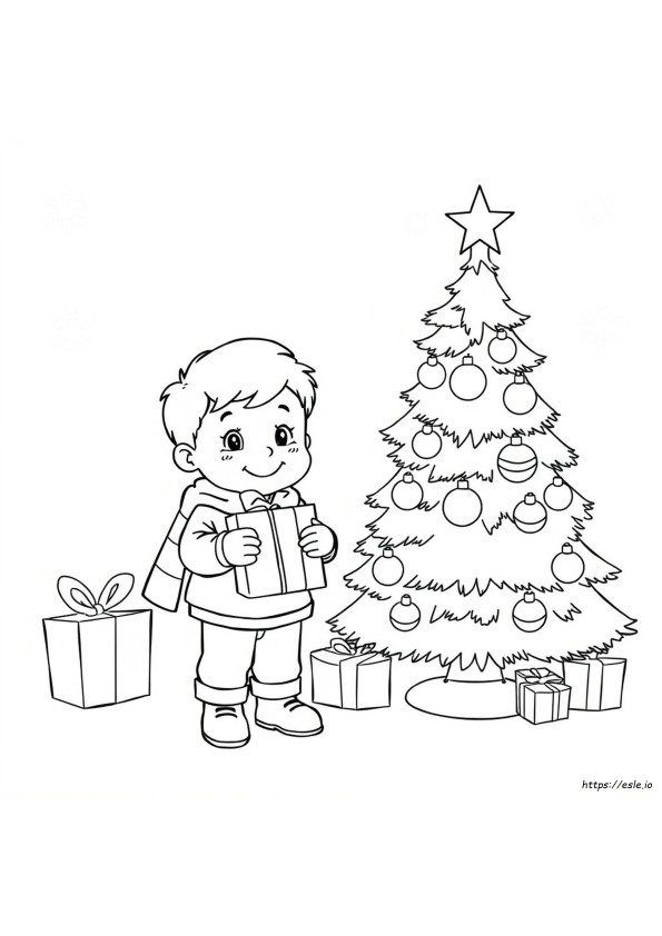 Çocuk Noel Boyama Sayfaları