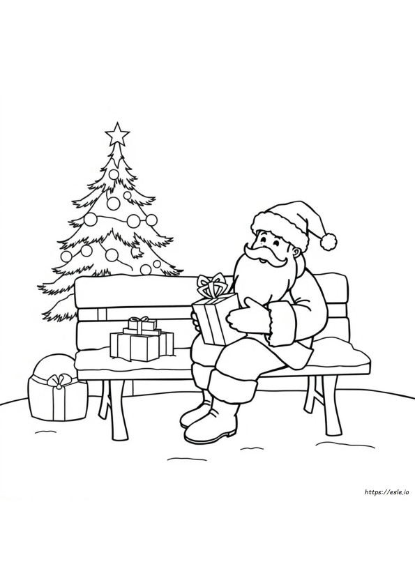 Okul Öncesi Için Ücretsiz Noel Baba Boyama Sayfaları
