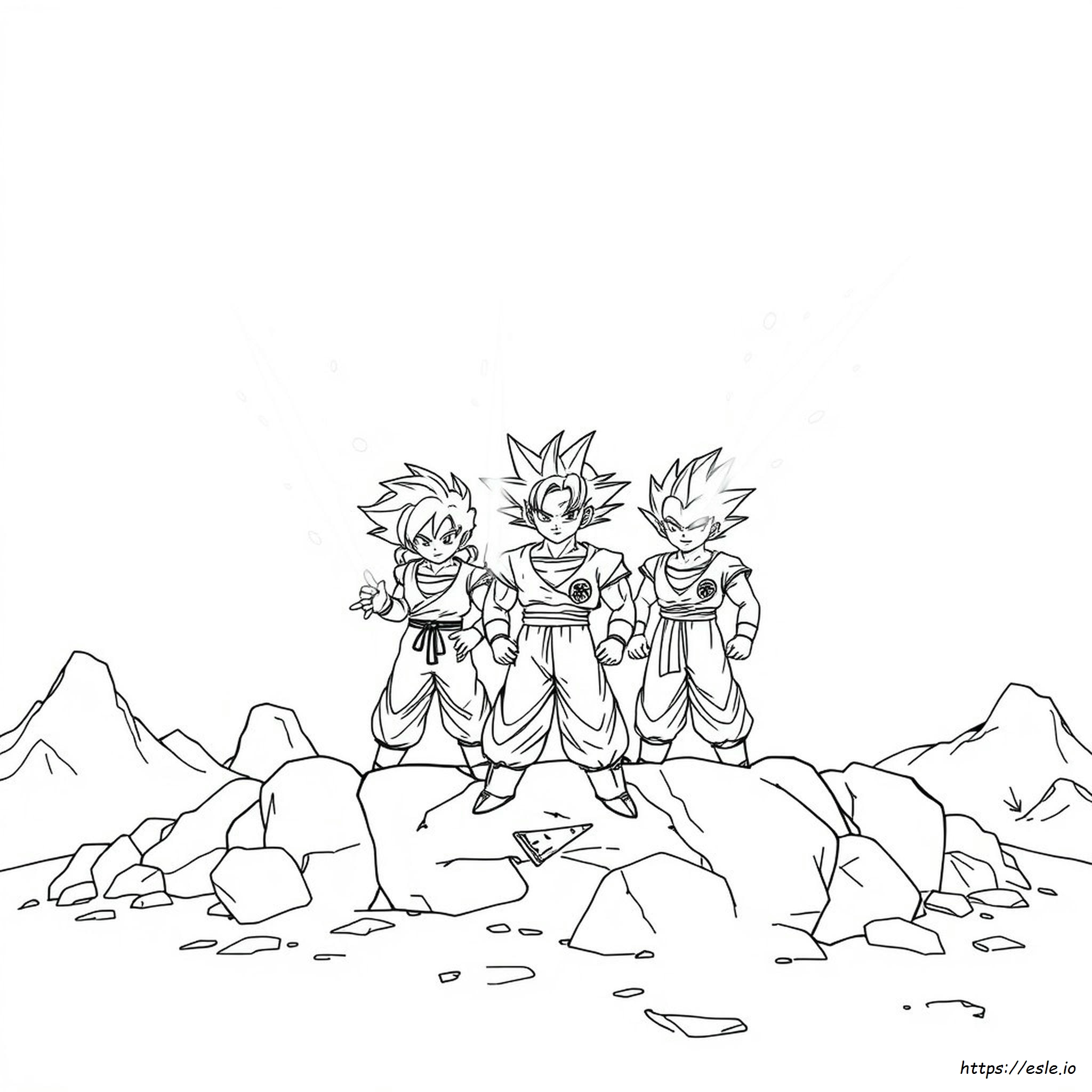 Dragon Ball Z Karakter Gambar Mewarnai