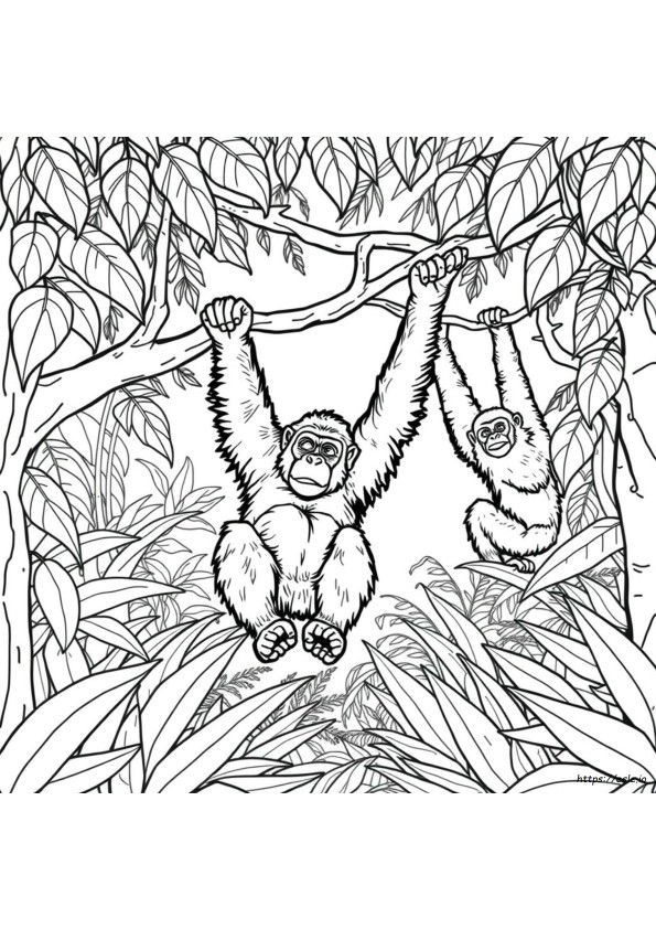 Dibujo Realista De Orangután Para Colorear