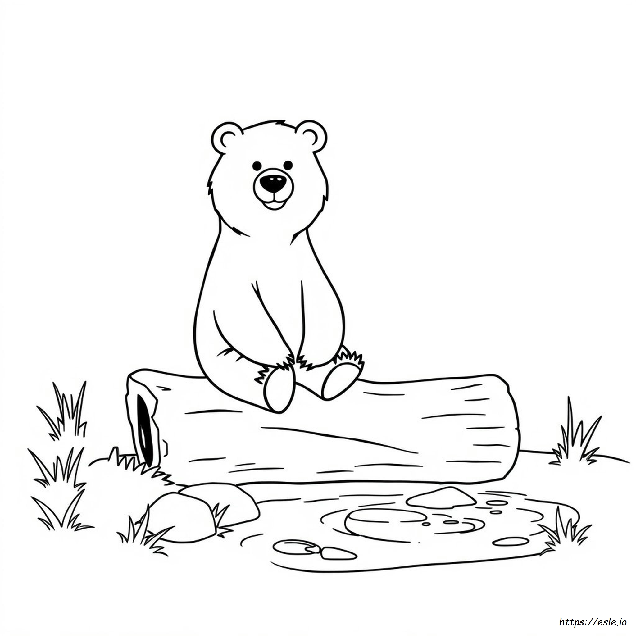 Bear Outline Coloring Page - Free Printable