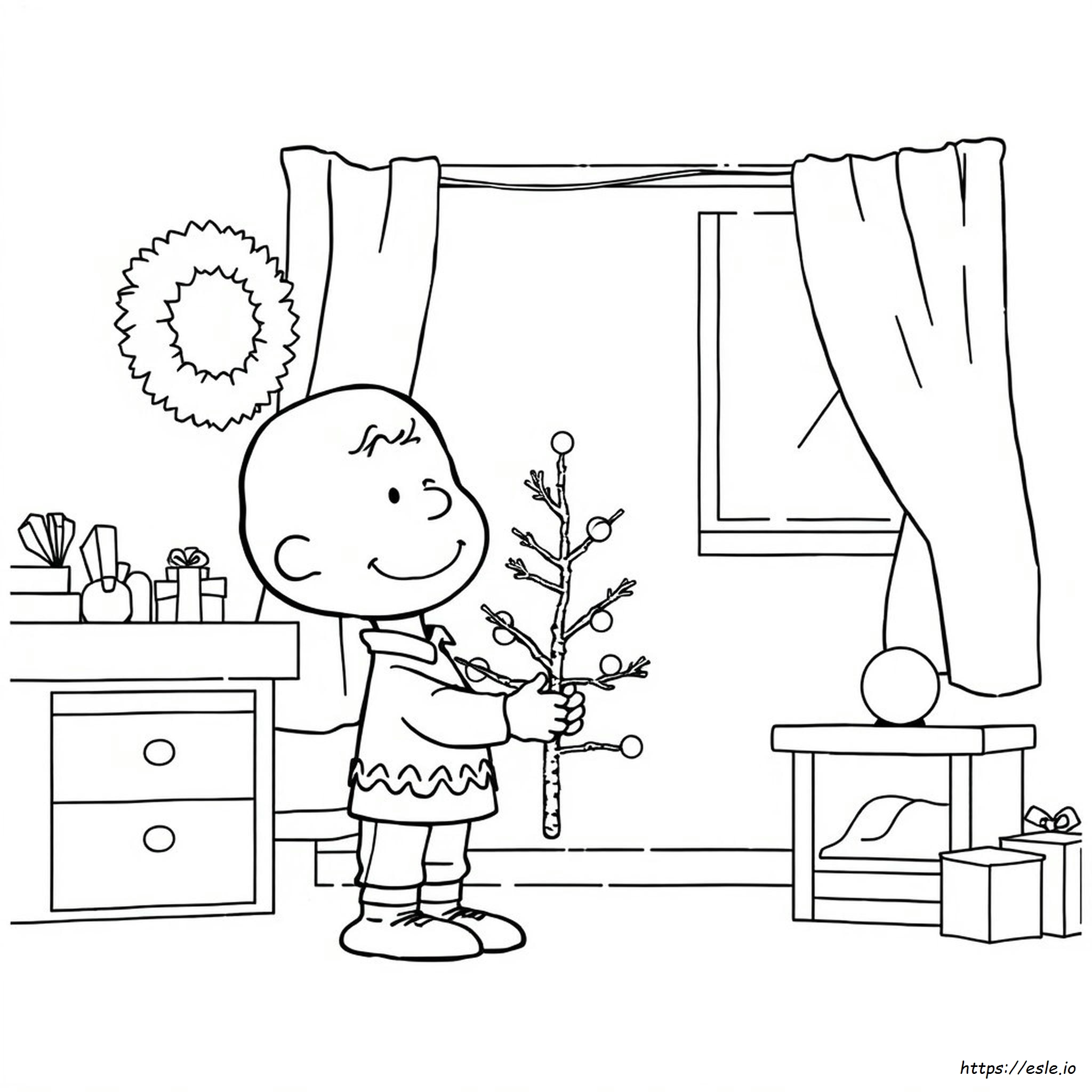 Charlie Brown Christmas Tree Coloring Page