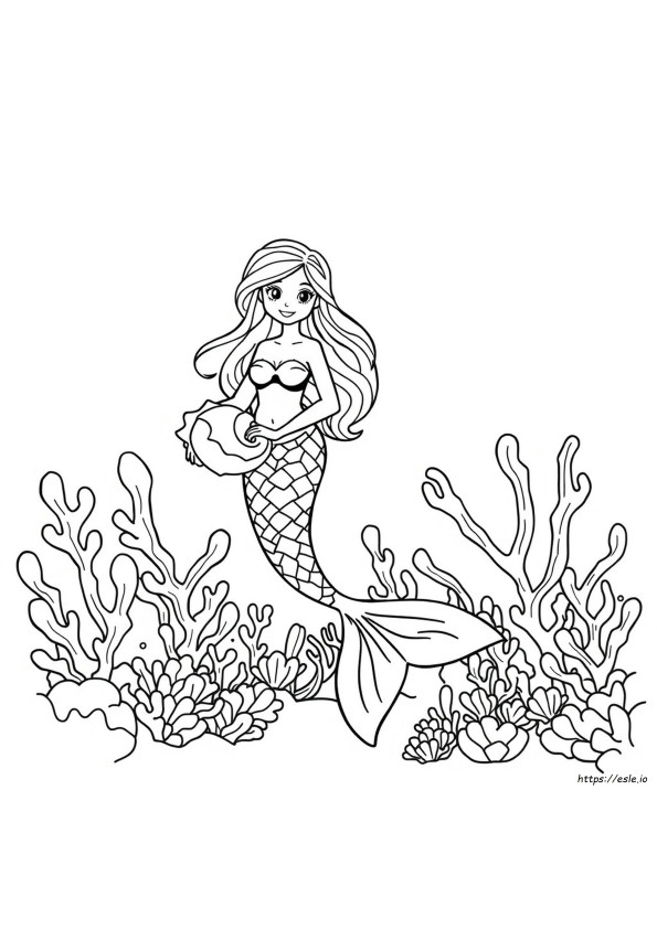 Hard Mermaid Coloring Pages