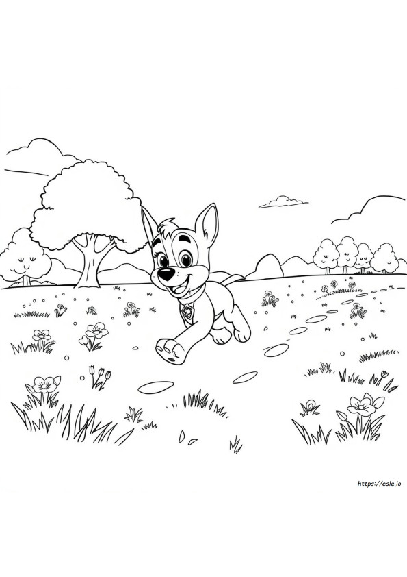 Chase Colouring Pages