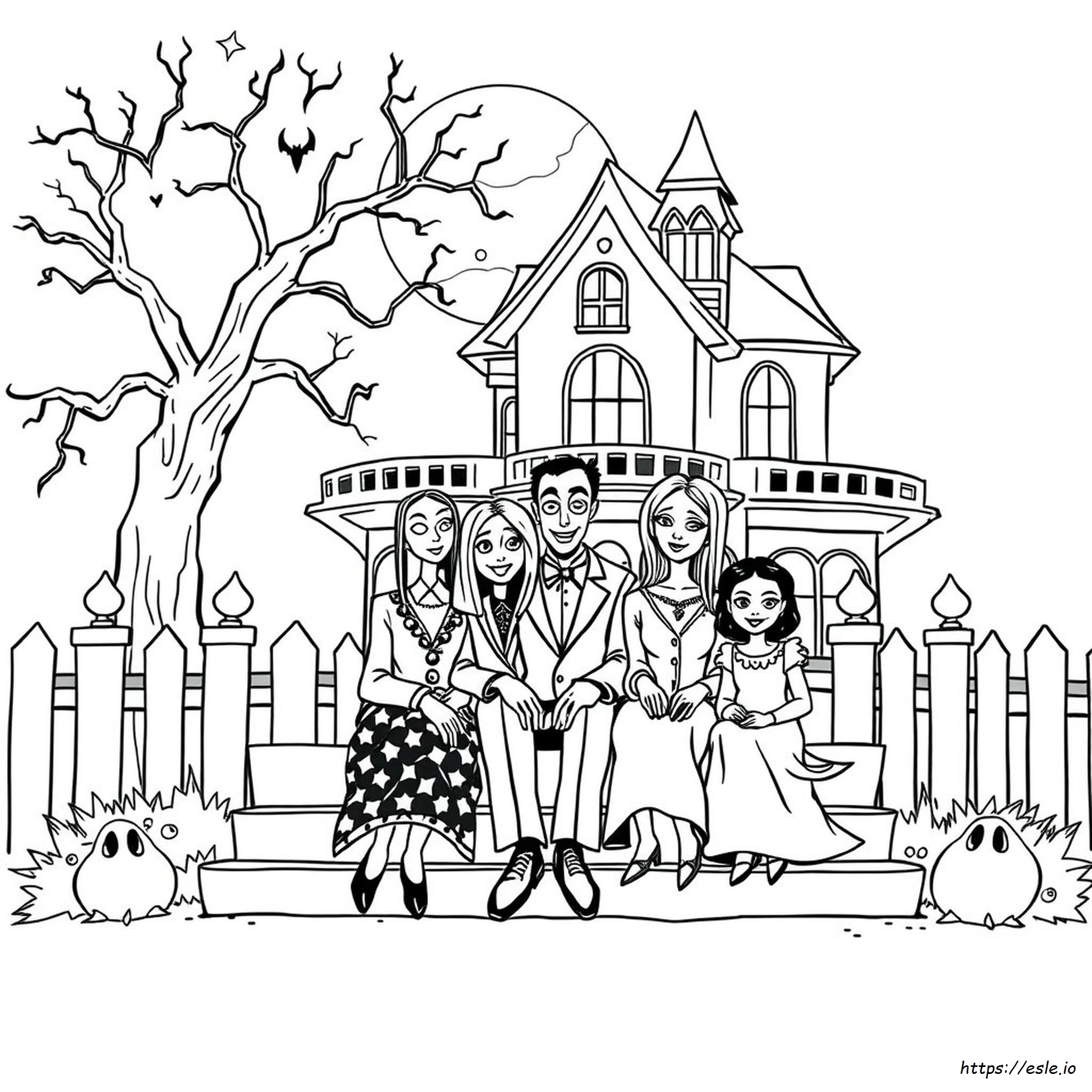 Addams Family Coloring Pages Free