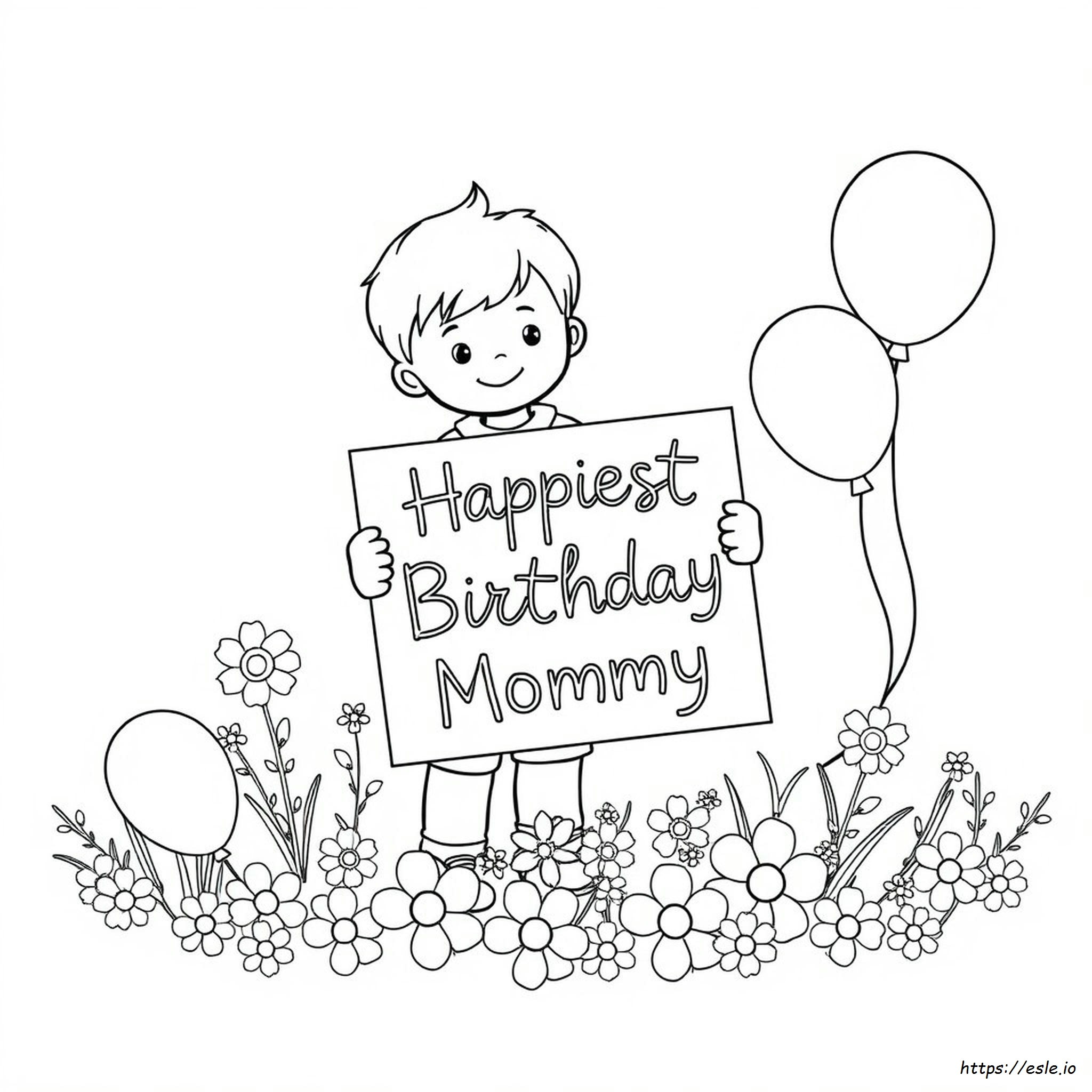 Coloriages Joyeux Anniversaire Maman À Imprimer