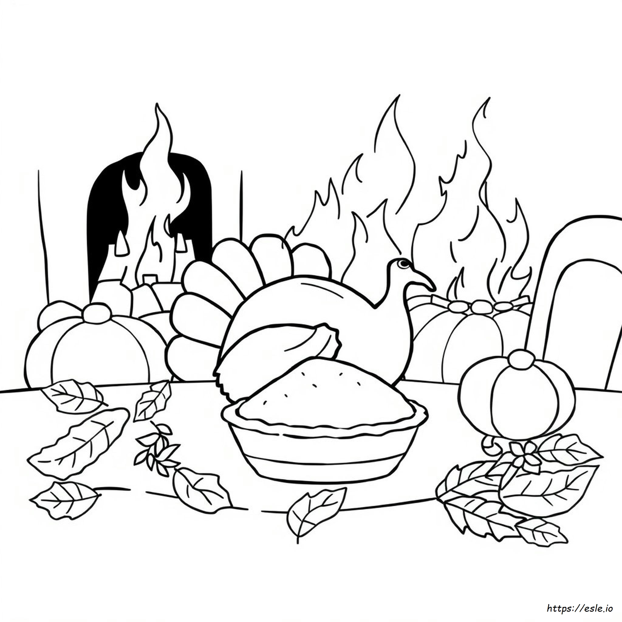 Happy Thanksgiving Coloring Page - Free Printable