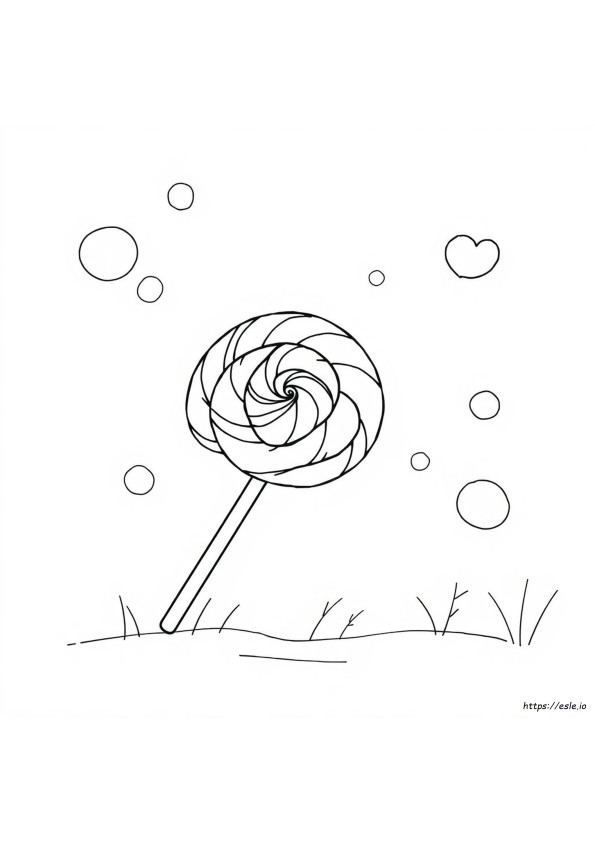 Swirl Lollipop Coloring Page