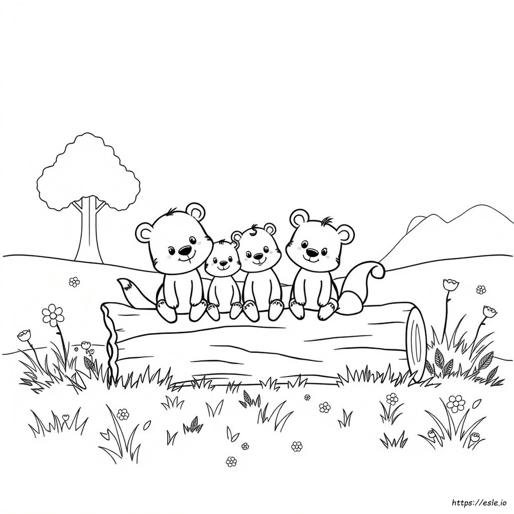 Printable Cartoon Animal Coloring Pages
