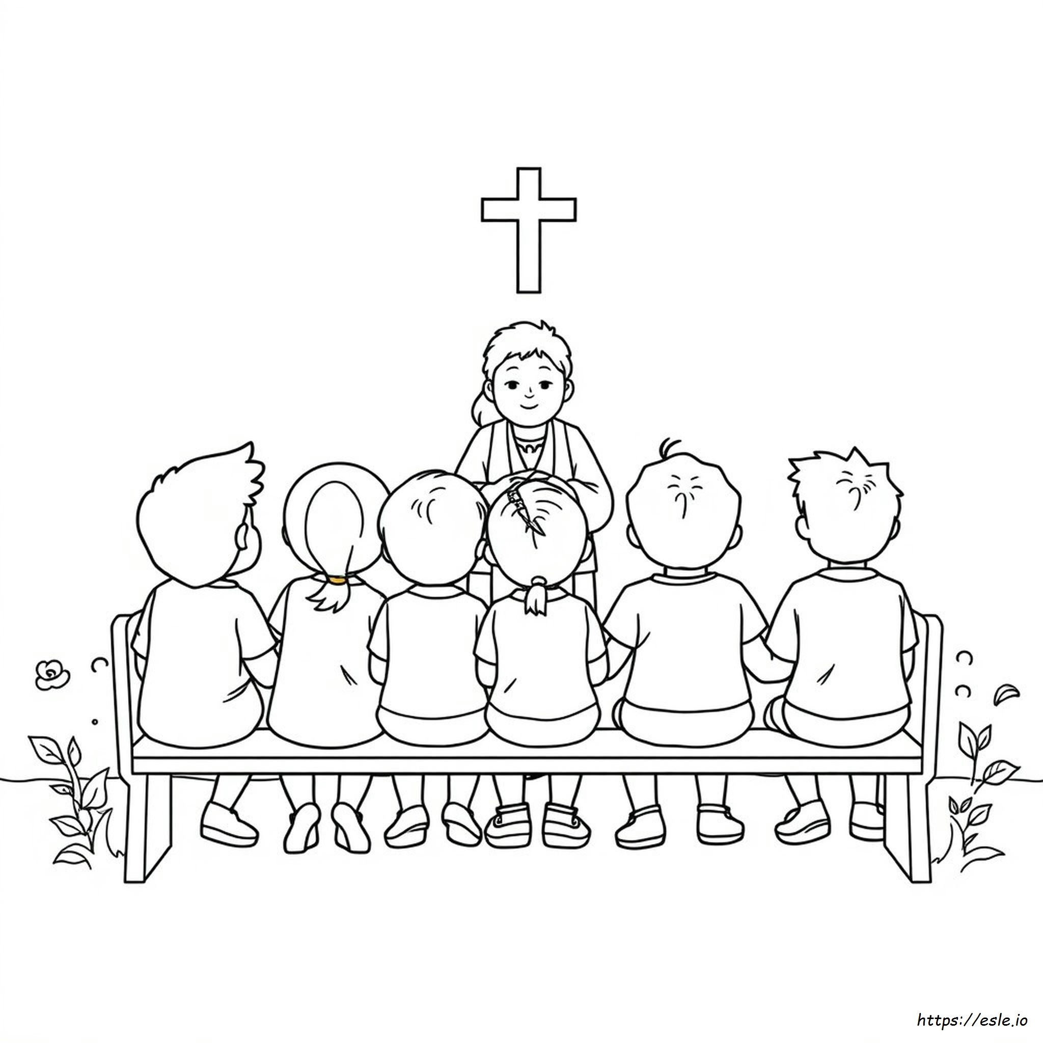 Childrens Church Coloring Pages
