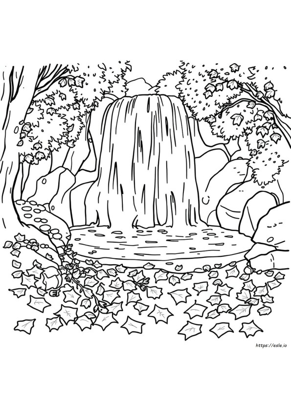 Coloriage De Cascade À Imprimer