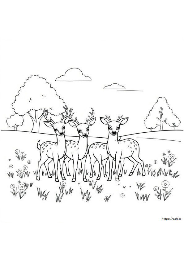 Deer Squad Coloring Pages