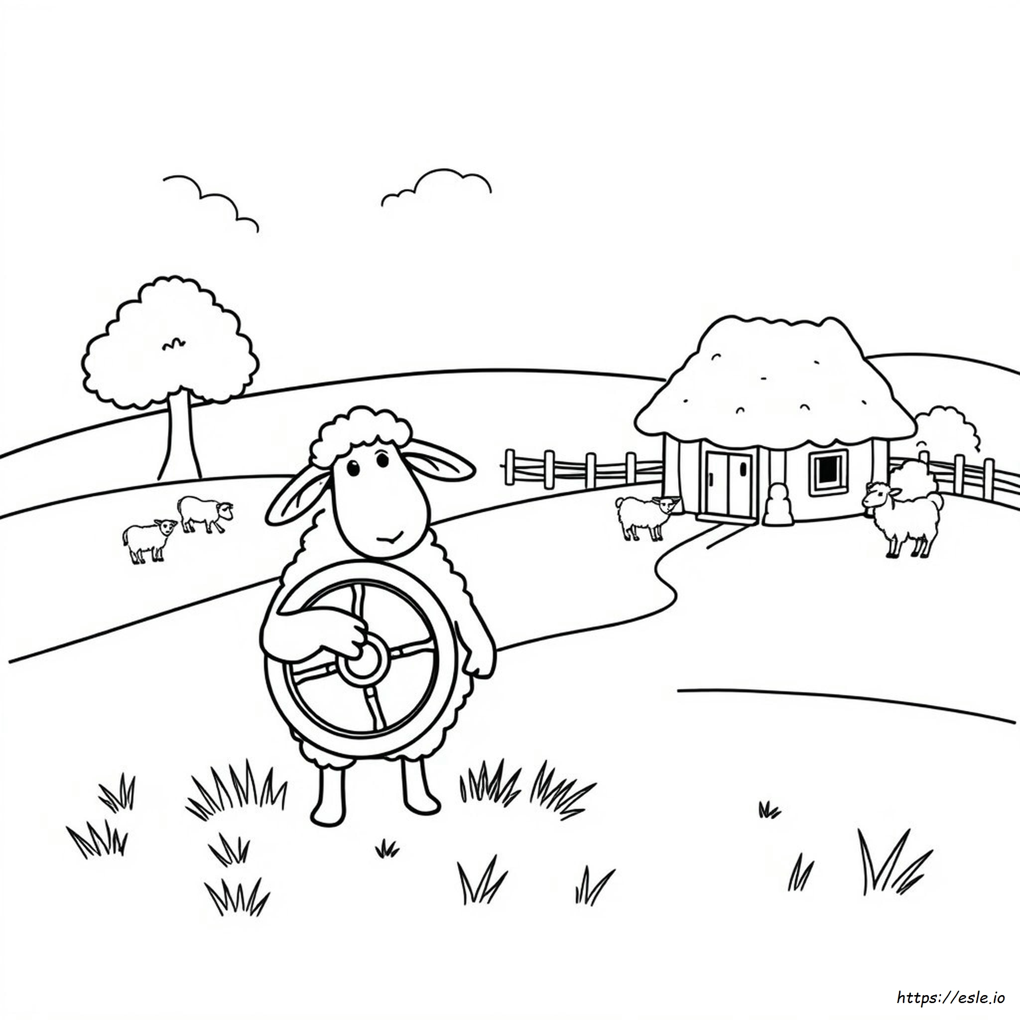 Mewarnai Gambar Shaun The Sheep