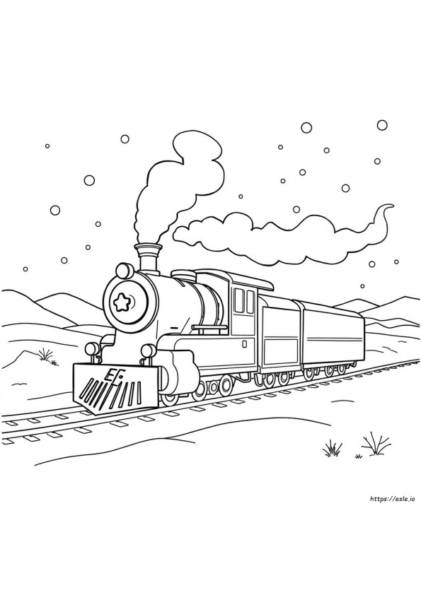 Buku Mewarnai Polar Express