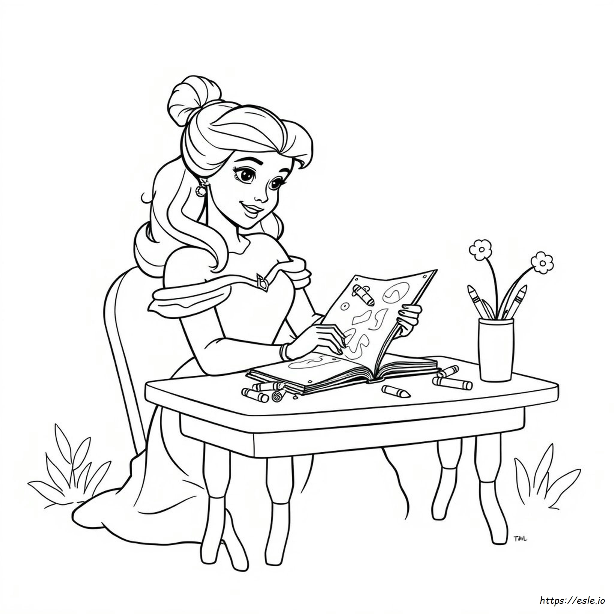 Belle Coloring Page - Free Printable