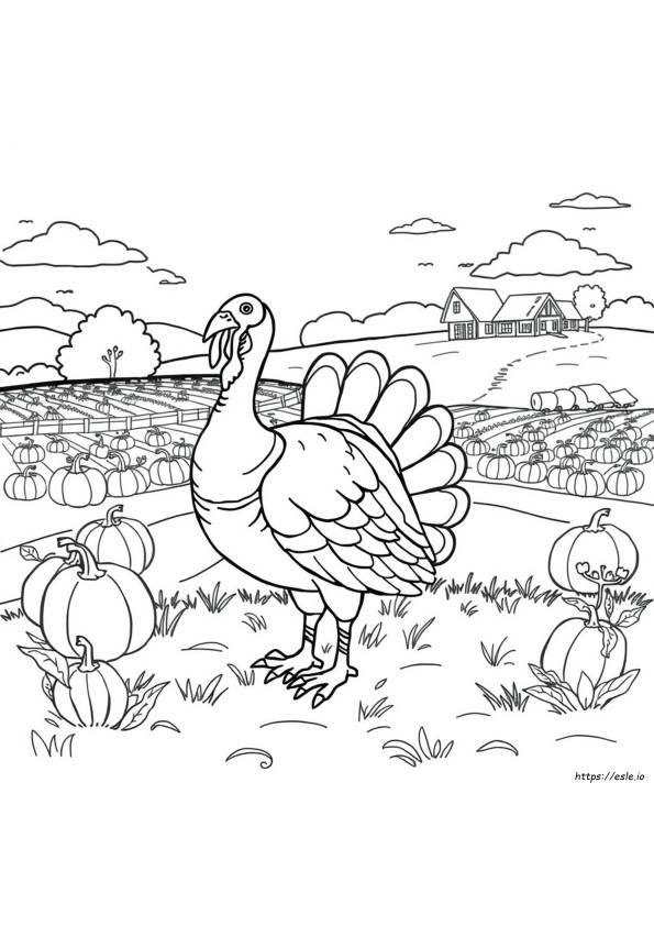 Large Turkey Coloring Page