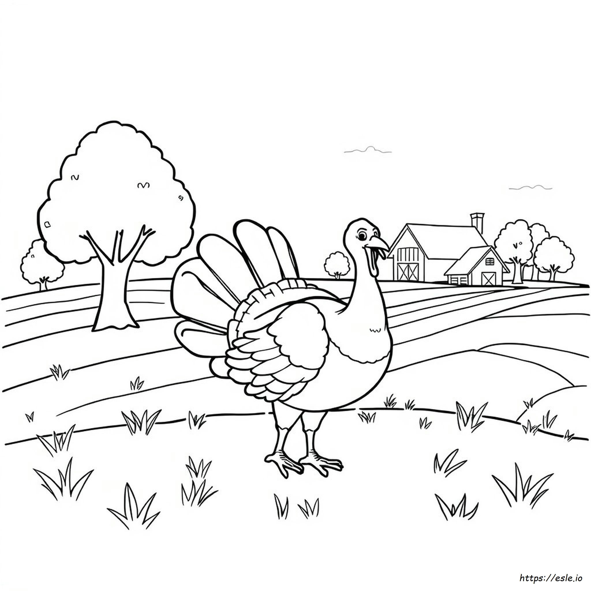 Gambar Mewarnai Anak Ayam Kalkun Sederhana