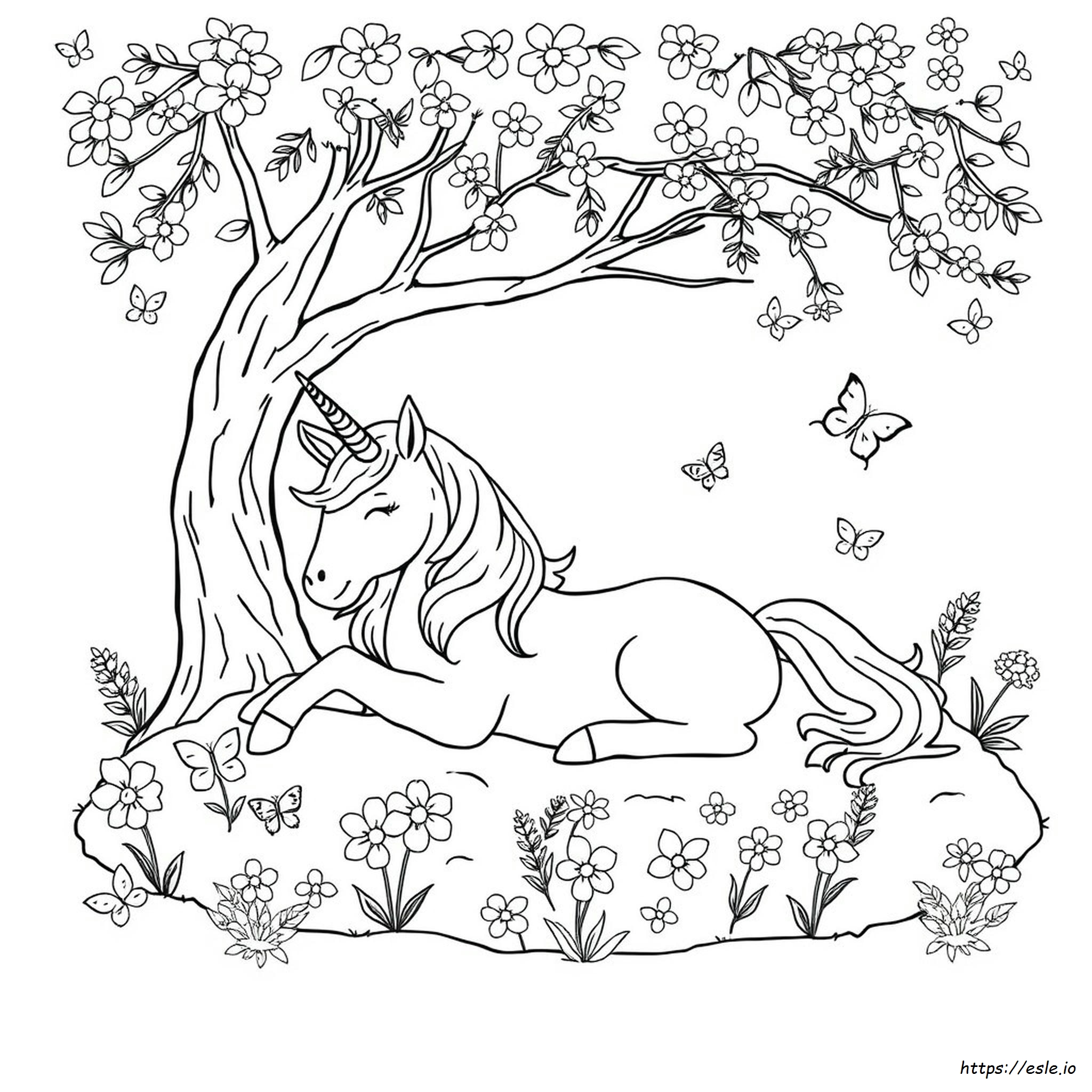 Unicorno Rilassante Da Colorare Per Bambini