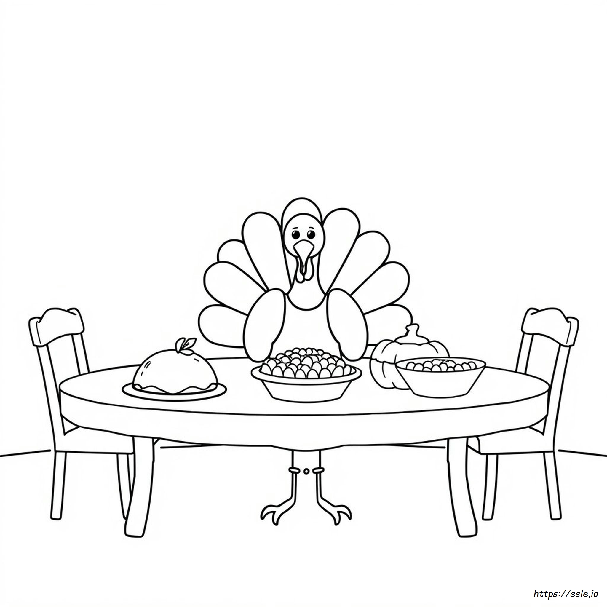 Kostenloses Thanksgiving Ausmalbild Zum Ausdrucken