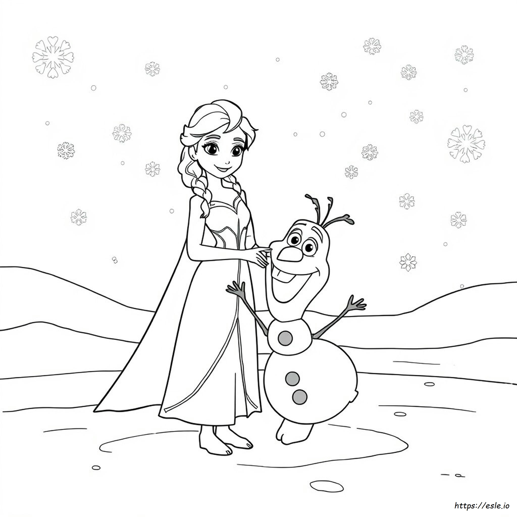 Dibujo Para Colorear De Frozen Imprimible Gratis