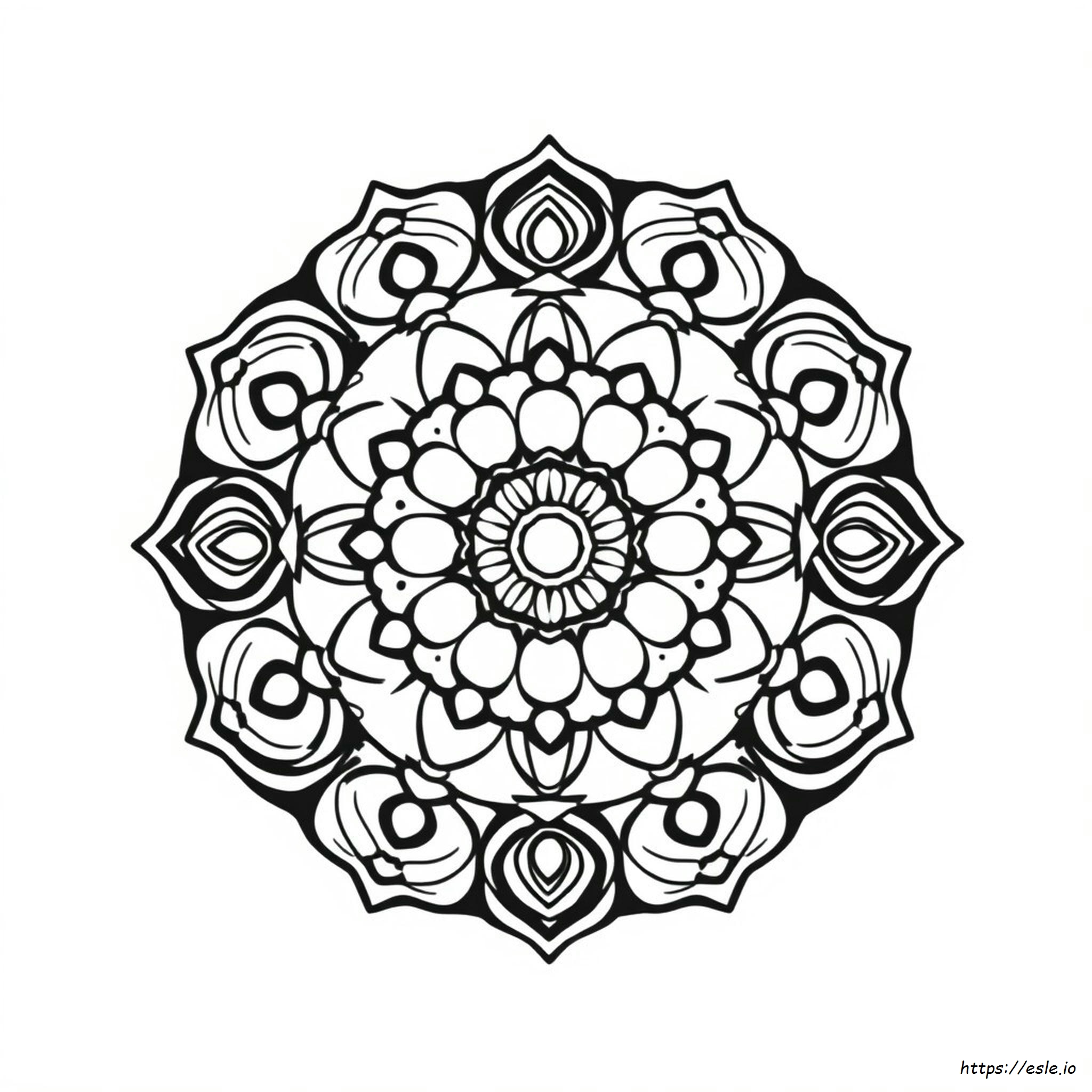 Gambar Mewarnai Mandala Lucu - Halaman PDF Gratis
