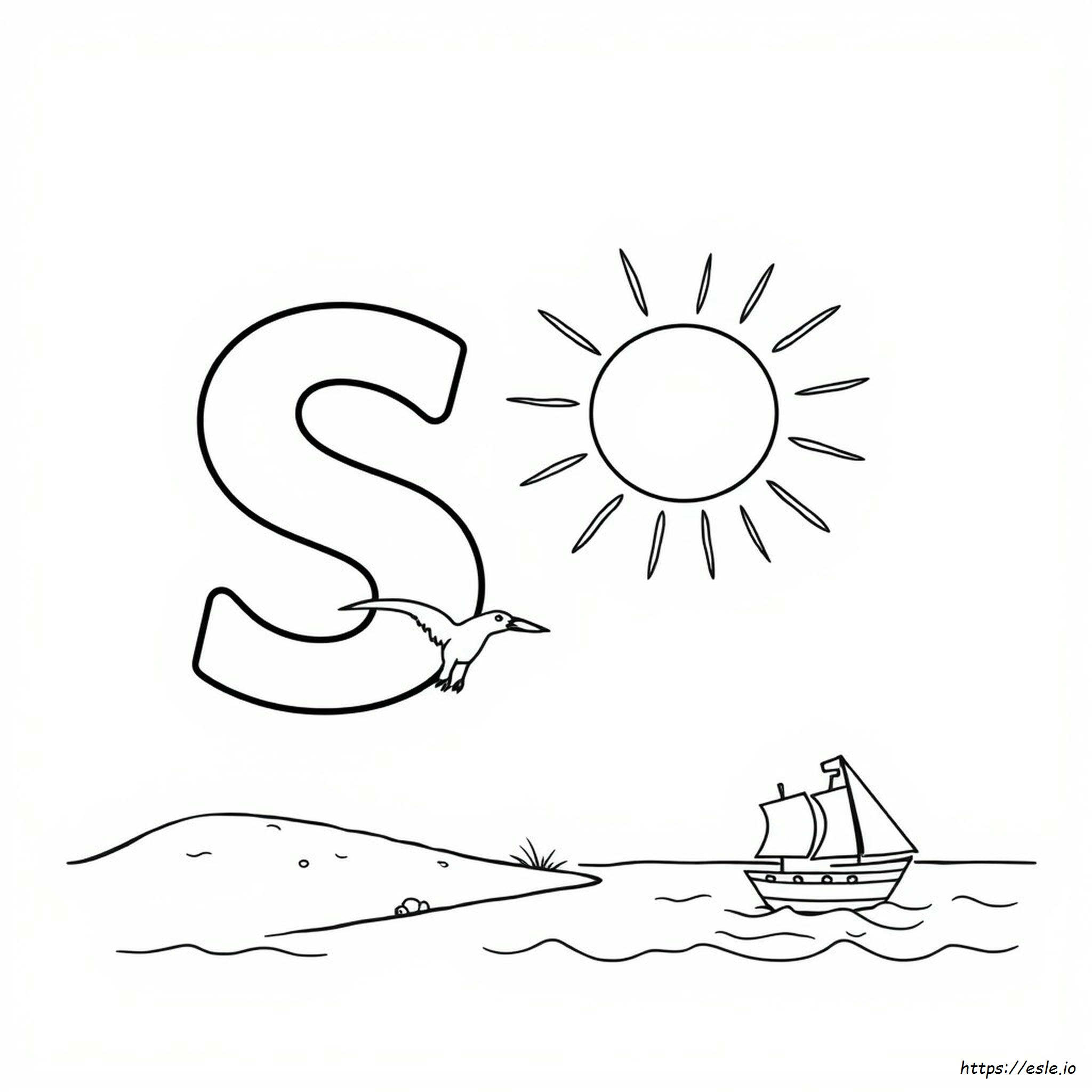 Letter S Colouring Pages