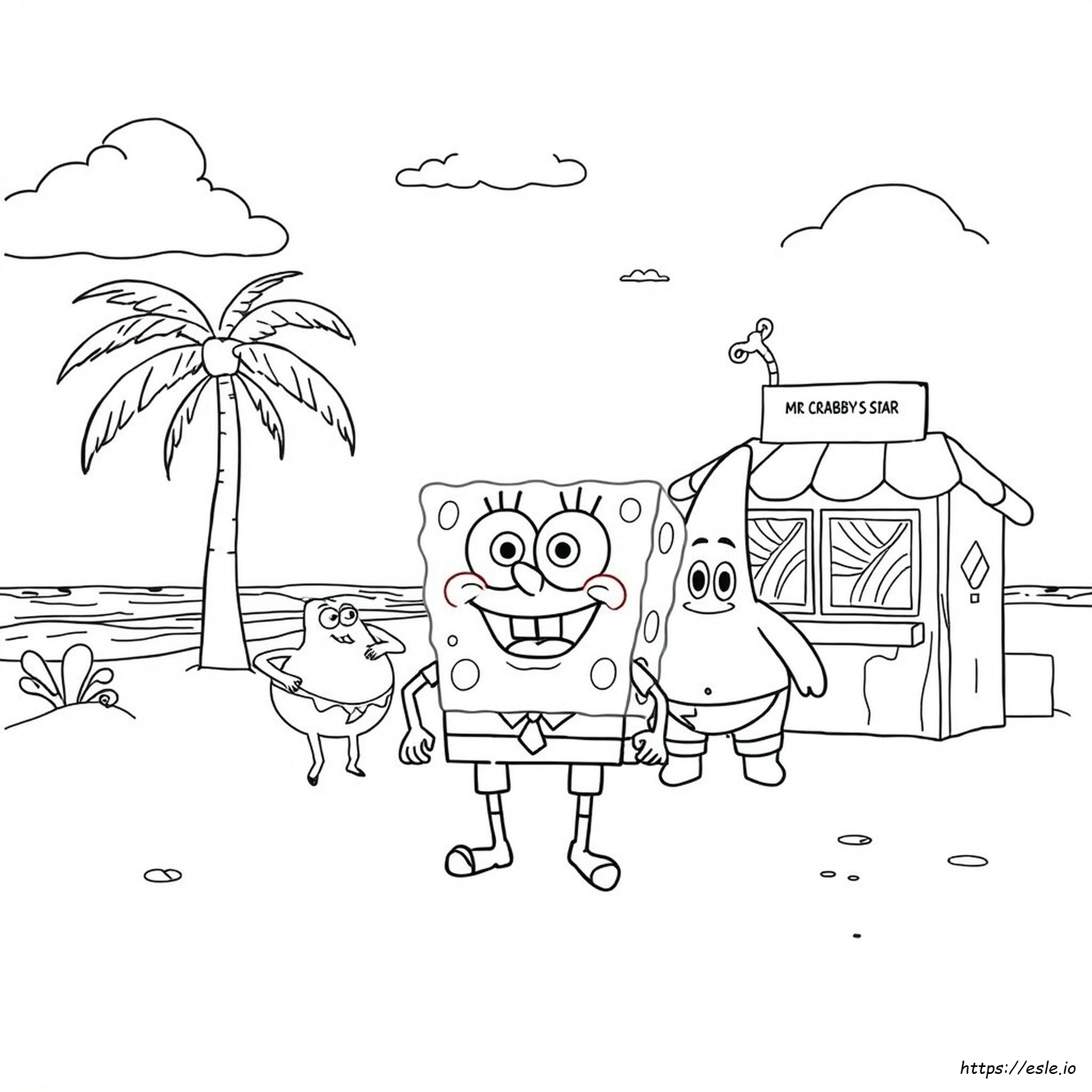 Kolorowanka Spongebob Kanciastoporty do druku