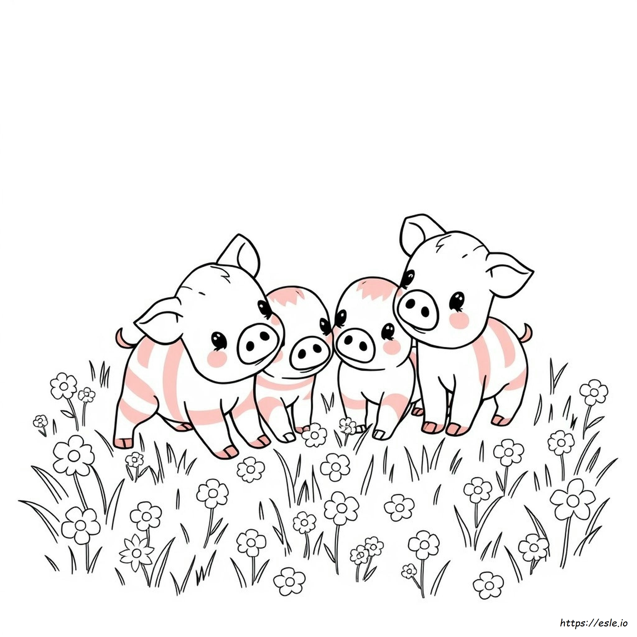 Cute Pigs Coloring Pages
