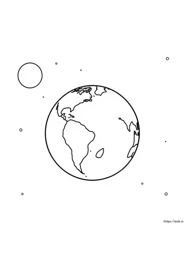 Earth Globe Coloring Page