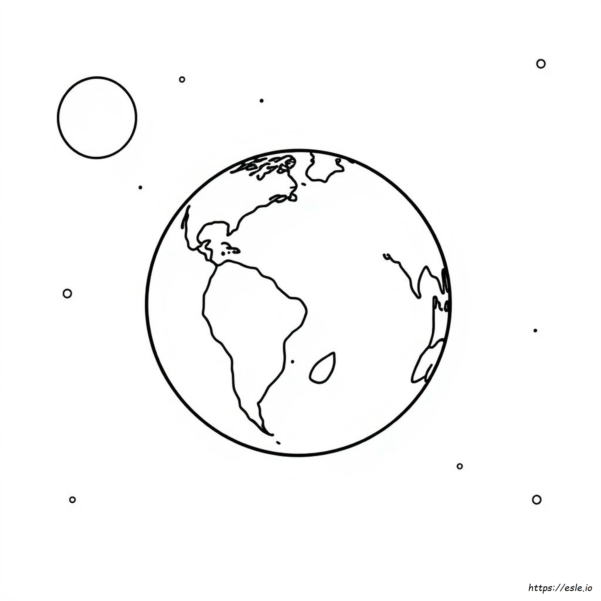Earth Globe Coloring Page