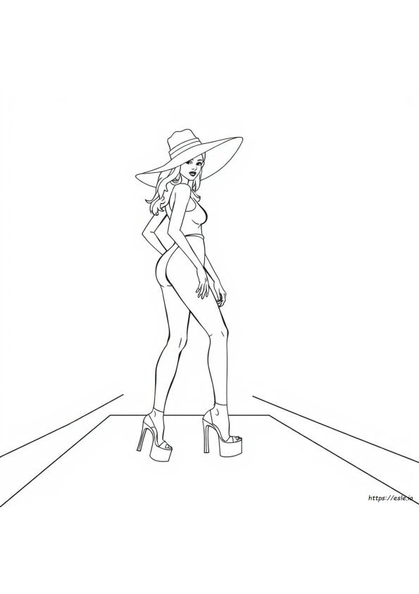Fashion Model Coloring Pages