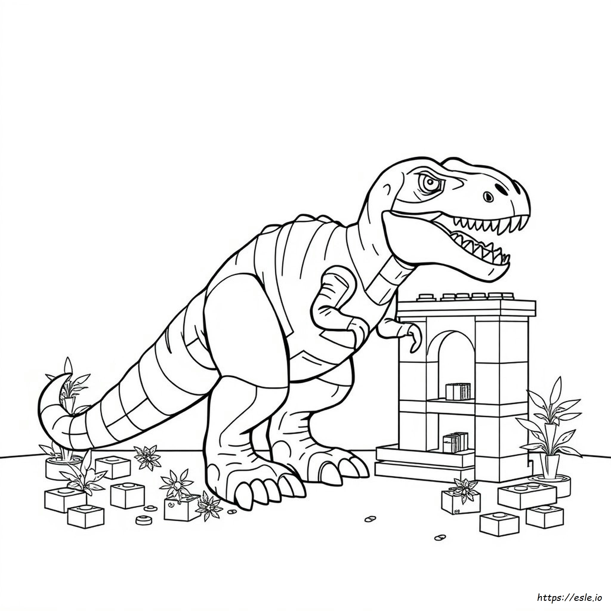Lego Hybrid Indominus Rex Coloring Page