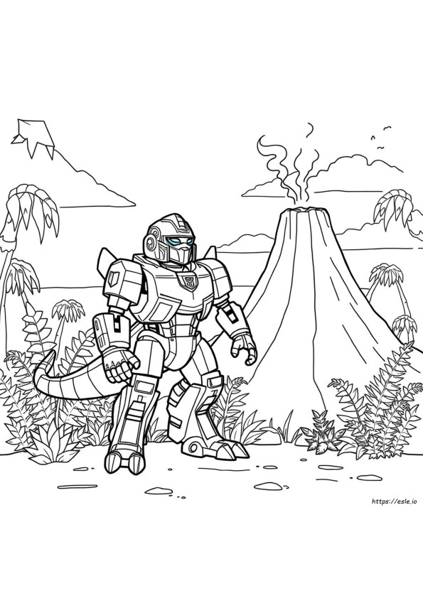 Dino Transformers Coloring Pages