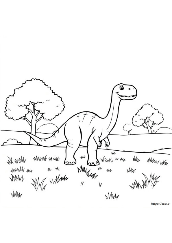 Dinosaurus Leikekuva Värityskuva