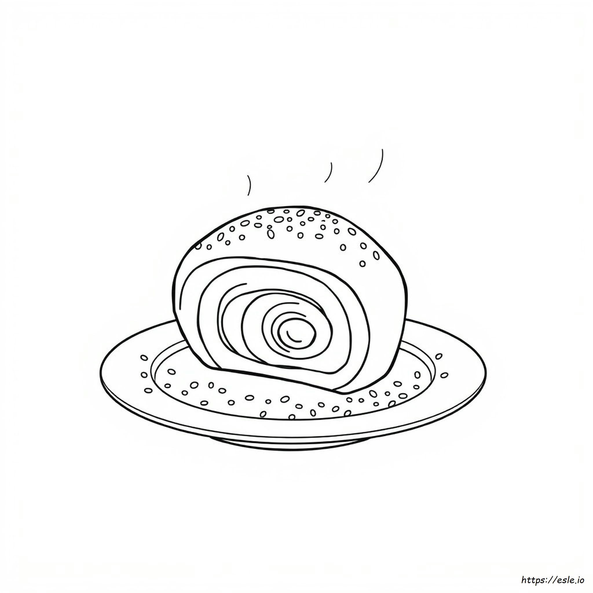 Cinnamon Roll Coloring Pages