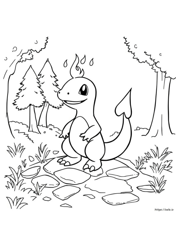 Charmander Para Colorear
